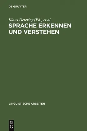 Detering / Sucharowski / Schmidt-Radefeldt |  Sprache erkennen und verstehen | Buch |  Sack Fachmedien