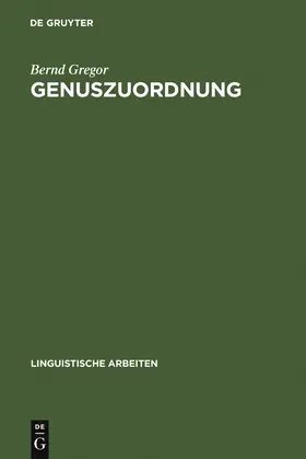 Gregor |  Genuszuordnung | Buch |  Sack Fachmedien