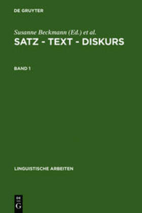 Frilling / Beckmann |  Satz ¿ Text ¿ Diskurs. Band 1 | Buch |  Sack Fachmedien