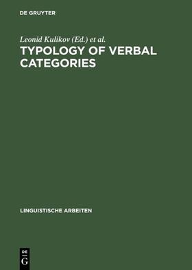 Vater / Kulikov |  Typology of Verbal Categories | Buch |  Sack Fachmedien