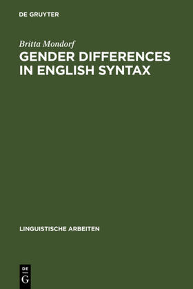 Mondorf |  Gender Differences in English Syntax | Buch |  Sack Fachmedien