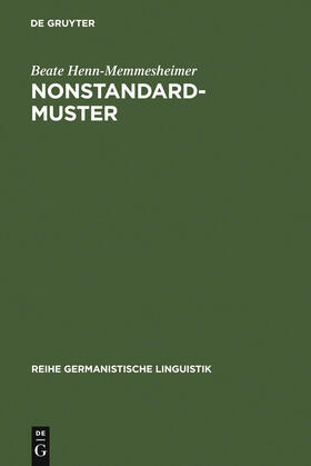 Henn-Memmesheimer |  Nonstandardmuster | Buch |  Sack Fachmedien