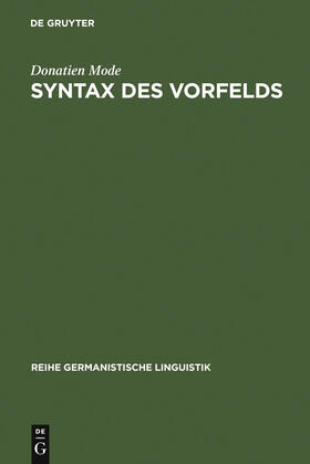 Mode |  Syntax des Vorfelds | Buch |  Sack Fachmedien