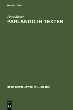 Sieber |  Parlando in Texten | Buch |  Sack Fachmedien