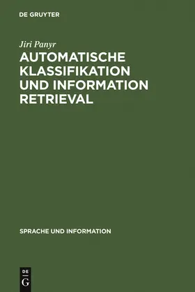 Panyr |  Automatische Klassifikation und Information Retrieval | Buch |  Sack Fachmedien