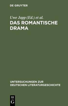 Japp / Stockinger / Scherer |  Das romantische Drama | Buch |  Sack Fachmedien