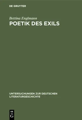 Englmann |  Poetik des Exils | Buch |  Sack Fachmedien