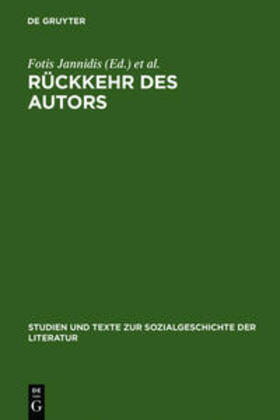Jannidis / Winko / Lauer |  Rückkehr des Autors | Buch |  Sack Fachmedien