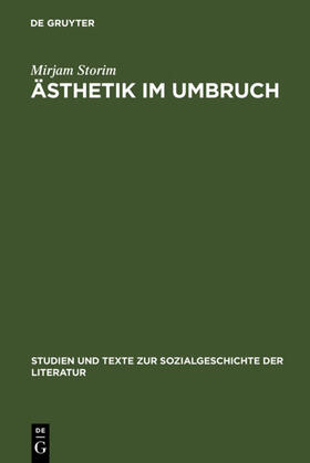 Storim |  Ästhetik im Umbruch | Buch |  Sack Fachmedien