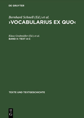 Schnell / Grubmüller |  Text A¿C | Buch |  Sack Fachmedien