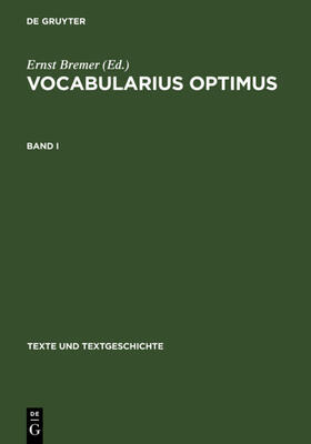 Bremer |  Vocabularius optimus | Buch |  Sack Fachmedien