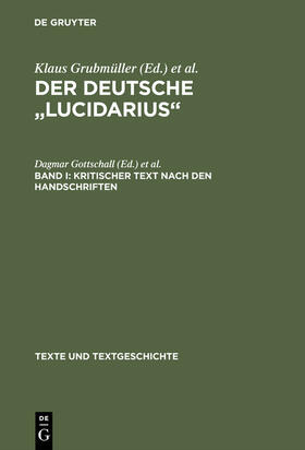 Steer / Gottschall |  Kritischer Text nach den Handschriften | Buch |  Sack Fachmedien