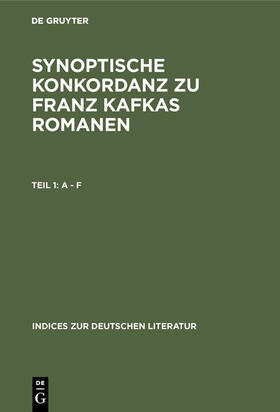 Delfosse / Trauth / Skrodzki |  Synoptische Konkordanz zu Franz Kafkas Romanen | Buch |  Sack Fachmedien