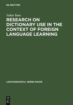 Tono |  Research on Dictionary Use in the Context of Foreign Language Learning | Buch |  Sack Fachmedien