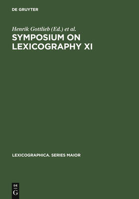 Gottlieb / Zettersten / Mogensen |  Symposium on Lexicography XI | Buch |  Sack Fachmedien