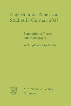 Meyer / Weinstock |  English and American Studies in German. Summaries of Theses and Monographs. A Supplement to Anglia | Buch |  Sack Fachmedien