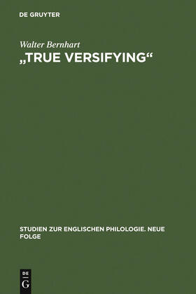 Bernhart |  "True Versifying" | Buch |  Sack Fachmedien