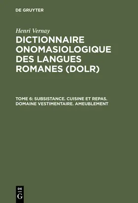 Vernay |  Subsistance. Cuisine et repas. Domaine vestimentaire. Ameublement | Buch |  Sack Fachmedien