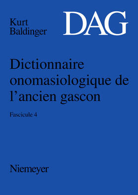  Dictionnaire onomasiologique de l¿ancien gascon (DAG). Fascicule 4 | Buch |  Sack Fachmedien