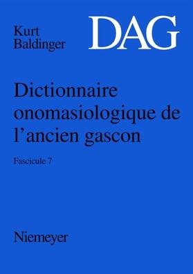  Dictionnaire onomasiologique de l¿ancien gascon (DAG). Fascicule 7 | Buch |  Sack Fachmedien