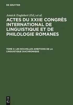 Englebert |  Les nouvelles ambitions de la linguistique diachronique | Buch |  Sack Fachmedien