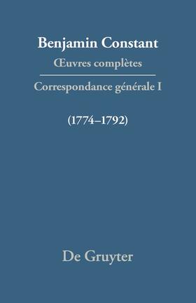  Correspondance 1774¿1792 | Buch |  Sack Fachmedien