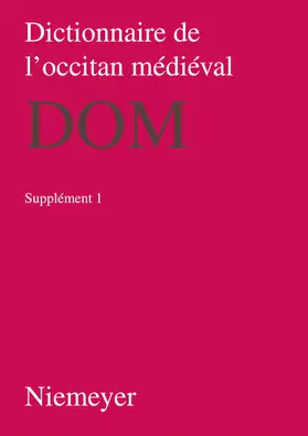 Stempel |  Dictionnaire de l'occitan médiéval (DOM). Supplement 1 | Buch |  Sack Fachmedien