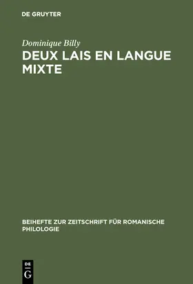 Billy |  Deux lais en langue mixte | Buch |  Sack Fachmedien