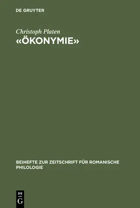 Platen |  «Ökonymie» | Buch |  Sack Fachmedien