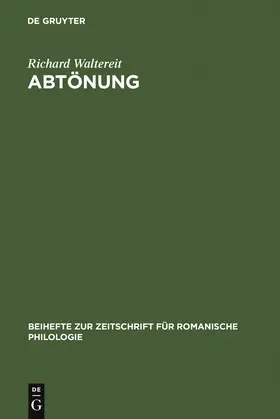 Waltereit |  Abtönung | Buch |  Sack Fachmedien