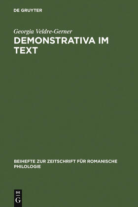 Veldre-Gerner |  Demonstrativa im Text | Buch |  Sack Fachmedien