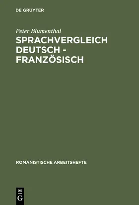 Blumenthal |  Sprachvergleich Deutsch - Französisch | Buch |  Sack Fachmedien