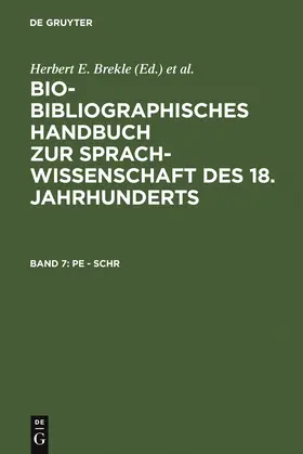 Brekle / Weiß / Dobnig-Jülch |  Pe - Schr | Buch |  Sack Fachmedien