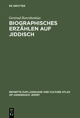 Reershemius |  Biographisches Erzählen auf Jiddisch | Buch |  Sack Fachmedien