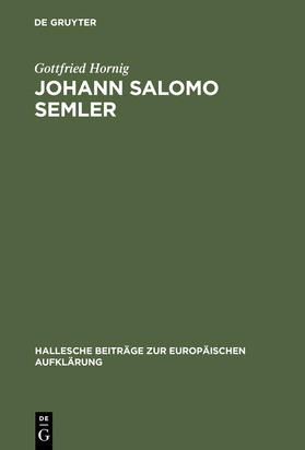 Hornig |  Johann Salomo Semler | Buch |  Sack Fachmedien