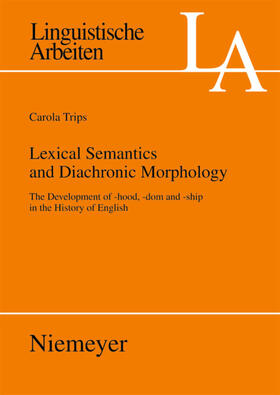 Trips |  Lexical Semantics and Diachronic Morphology | eBook | Sack Fachmedien