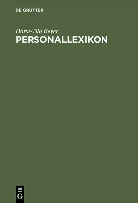 Beyer |  Personallexikon | Buch |  Sack Fachmedien