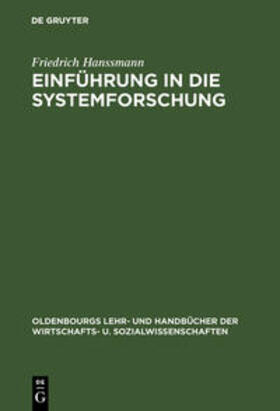 Hanssmann |  Einführung in die Systemforschung | Buch |  Sack Fachmedien