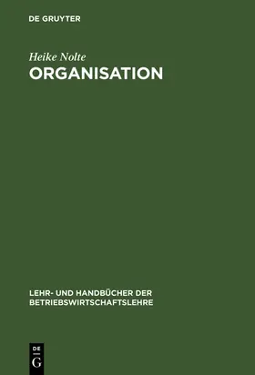 Nolte |  Organisation | Buch |  Sack Fachmedien