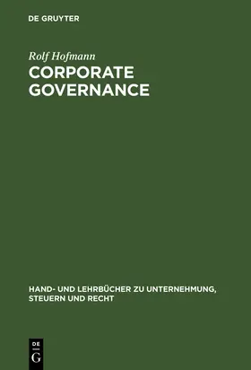 Hofmann |  Corporate Governance | Buch |  Sack Fachmedien