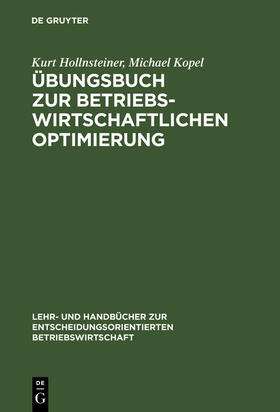 Kopel / Hollnsteiner |  Übungsbuch zur Betriebswirtschaftlichen Optimierung | Buch |  Sack Fachmedien