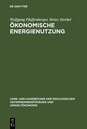 Strebel / Pfaffenberger | Ökonomische Energienutzung | Buch | 978-3-486-25196-8 | sack.de