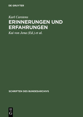 Carstens / Schmoeckel / Jena |  Erinnerungen und Erfahrungen | Buch |  Sack Fachmedien