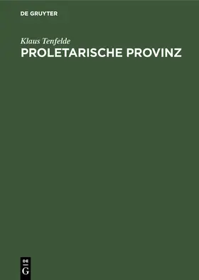 Tenfelde |  Proletarische Provinz | Buch |  Sack Fachmedien