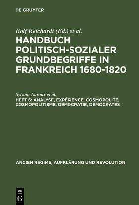 Auroux / Dippel / Heuvel |  Analyse, Expérience. Cosmopolite, Cosmopolitisme. Démocratie, Démocrates | Buch |  Sack Fachmedien