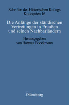 Bookmann |  Die Anfänge der ständischen Vertretungen in Preußen und seinen Nachbarländern | Buch |  Sack Fachmedien