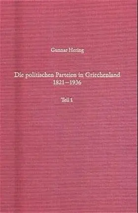  Die politischen Parteien in Griechenland 1821-1936 | Buch |  Sack Fachmedien