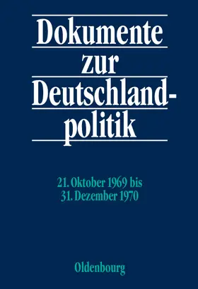 Hofmann | 21. Oktober 1969 bis 31. Dezember 1970 | Buch | 978-3-486-56607-9 | sack.de