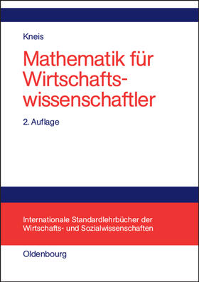 Kneis |  Mathematik für Wirtschaftswissenschaftler | Buch |  Sack Fachmedien