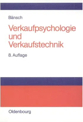 Bänsch |  Verkaufspsychologie und Verkaufstechnik | eBook | Sack Fachmedien